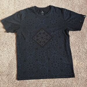 Threyda Limited Run Geometric Graphic Shirt Black Blue Mens Large